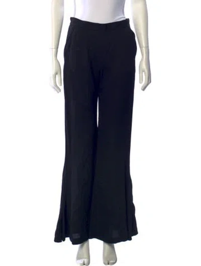 Pre-owned Brandon Maxwell Wide Leg Pants In Blue