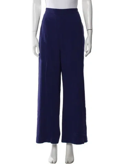 Pre-owned Brandon Maxwell Wide Leg Pants In Blue