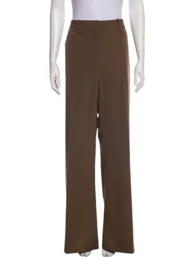 Pre-owned Brandon Maxwell Wide Leg Pants In Brown