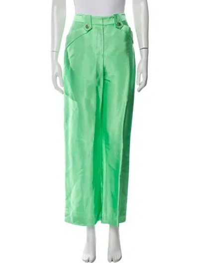 Pre-owned Brandon Maxwell Wide Leg Pants In Green