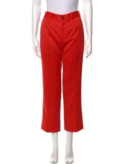 Pre-owned Brandon Maxwell Wide Leg Pants In Red