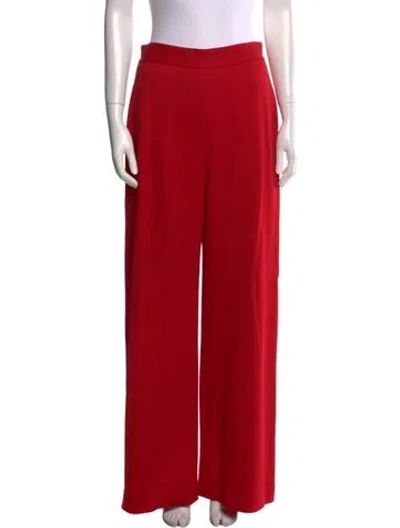 Pre-owned Brandon Maxwell Wide Leg Pants In Red