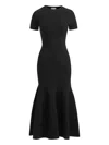 Brandon Maxwell Willa Knitted Midi Dress In Black