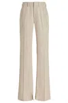Brandon Maxwell The Cameron Linen-silk Straight-leg Pants In Neutral