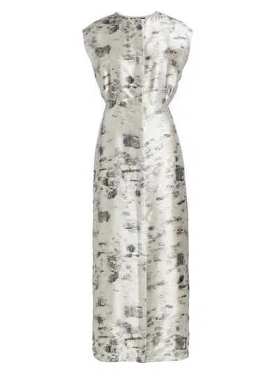 Brandon Maxwell Women's Eleonora Silk Birch Shirtdress In White