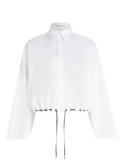 Brandon Maxwell Women's Leland Cotton Eyelet Shirt In White