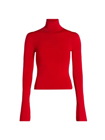 Brandon Maxwell Women's The Dawson Turtleneck Top In Red