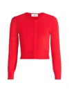 Brandon Maxwell Brnadon Maxwell Ellery Shrunken Cardigan In Red