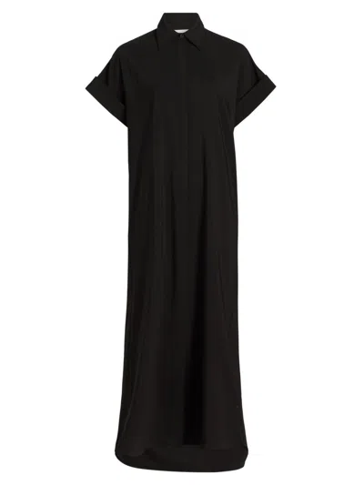 Brandon Maxwell Women's The Emory Cotton-blend Shirtdress In Black