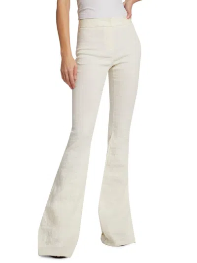 BRANDON MAXWELL WOMEN'S THE FAE MID-RISE FLARED PANTS