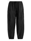 Brandon Maxwell Scout Drawstring Cargo Pants In Black