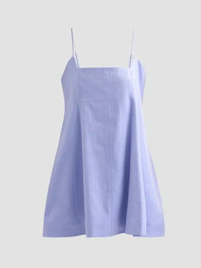 Brandon Maxwell Women's The Zinnia Wool-silk Trapeze Minidress In Blue