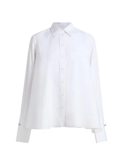 Brandon Maxwell The Vaughn Frothy Layered Button-up Shirt In White