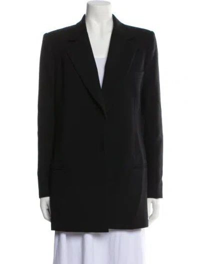 Pre-owned Brandon Maxwell Wool Blazer In Black