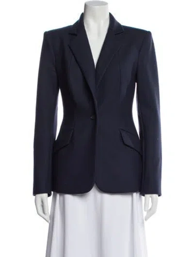 Pre-owned Brandon Maxwell Wool Blazer In Blue
