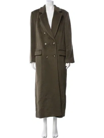 Pre-owned Brandon Maxwell Wool Coat In Green