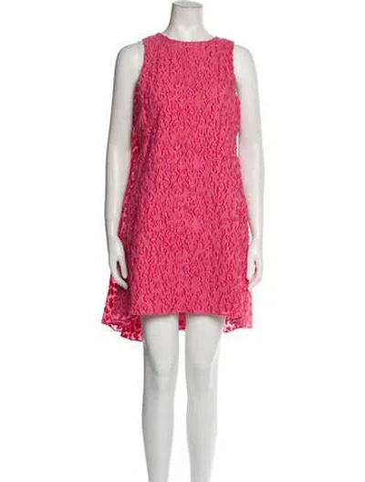 Pre-owned Brandon Maxwell Wool Knee-length Dress In Pink
