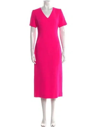 Pre-owned Brandon Maxwell Wool Long Dress In Pink