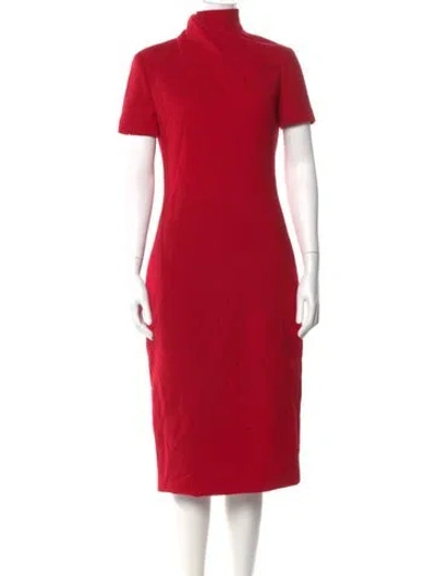 Pre-owned Brandon Maxwell Wool Long Dress In Red
