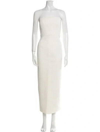Pre-owned Brandon Maxwell Wool Midi Length Dress In Neutral