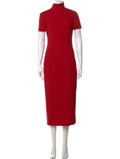 Pre-owned Brandon Maxwell Wool Midi Length Dress In Red