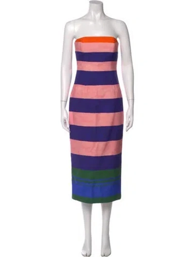 Pre-owned Brandon Maxwell Wool Midi Length Dress W/ Tags In Pink