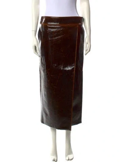 Pre-owned Brandon Maxwell Wool Midi Length Skirt In Multi