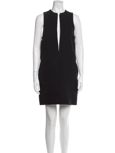 Pre-owned Brandon Maxwell Wool Mini Dress In Gray