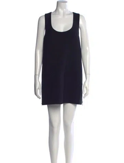 Pre-owned Brandon Maxwell Wool Mini Dress W/ Tags In Black