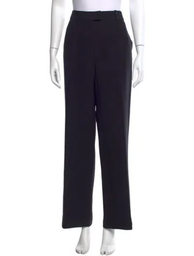 Pre-owned Brandon Maxwell Wool Straight Leg Pants In Blue