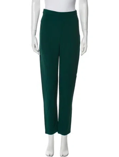 Pre-owned Brandon Maxwell Wool Straight Leg Pants In Green