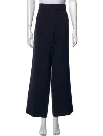 Pre-owned Brandon Maxwell Wool Wide Leg Pants In Blue