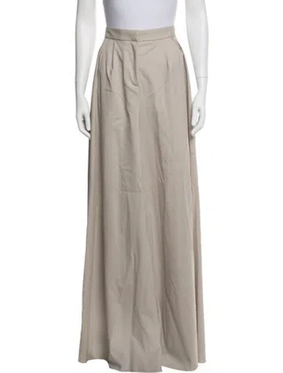 Pre-owned Brandon Maxwell Wool Wide Leg Pants In Neutrals