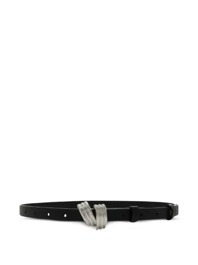 Brandon Sun Ridged Buckled Belt In Black