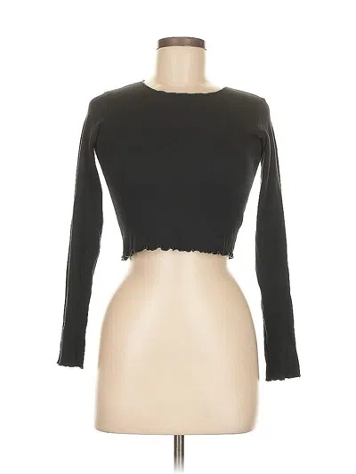 Pre-owned Brandy Melville 3/4 Sleeve T-shirt In Black