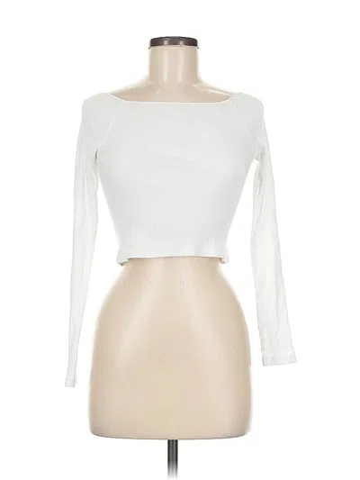 Pre-owned Brandy Melville 3/4 Sleeve T-shirt In White