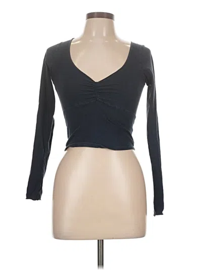 Pre-owned Brandy Melville 3/4 Sleeve T-shirt In Black