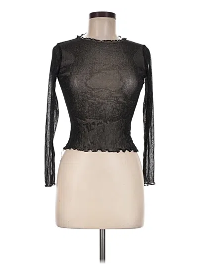 Pre-owned Brandy Melville 3/4 Sleeve T-shirt In Black