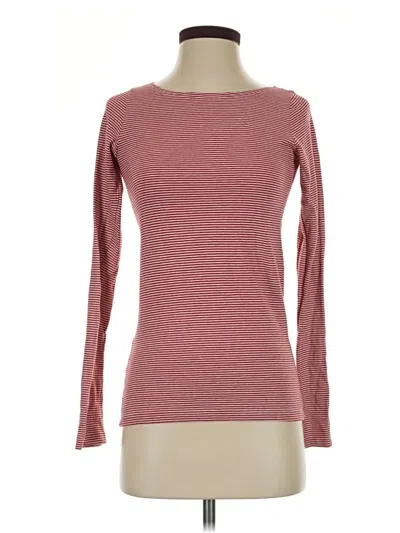 Pre-owned Brandy Melville 3/4 Sleeve T-shirt In Burgundy