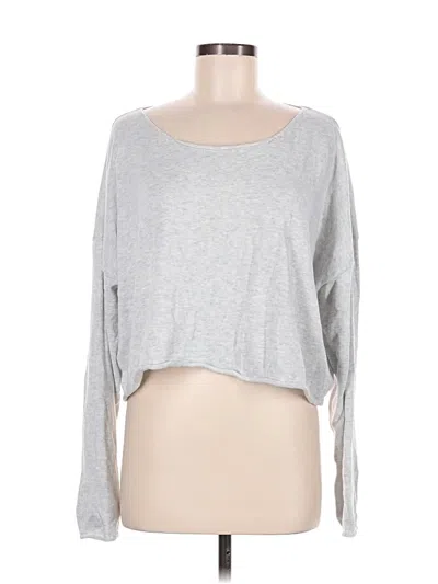 Pre-owned Brandy Melville 3/4 Sleeve T-shirt In Gray