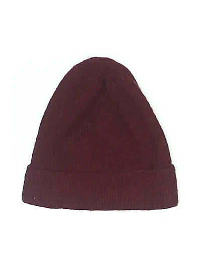Pre-owned Brandy Melville Beanie Hat In Burgundy