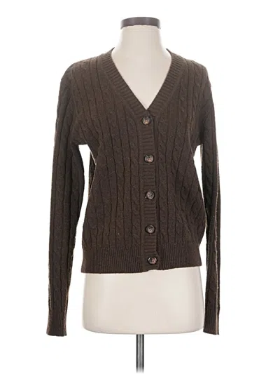 Pre-owned Brandy Melville Cardigan Sweater In Brown