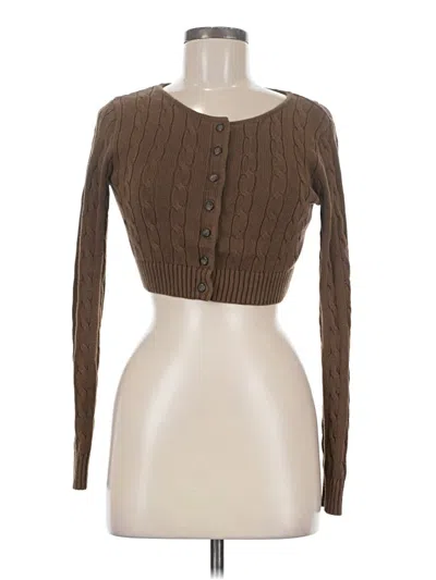 Pre-owned Brandy Melville Cardigan Sweater In Brown