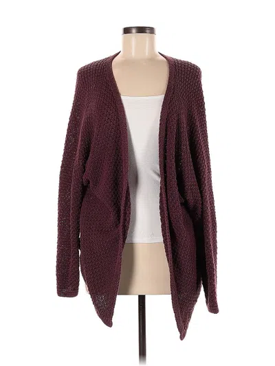Pre-owned Brandy Melville Cardigan Sweater In Burgundy