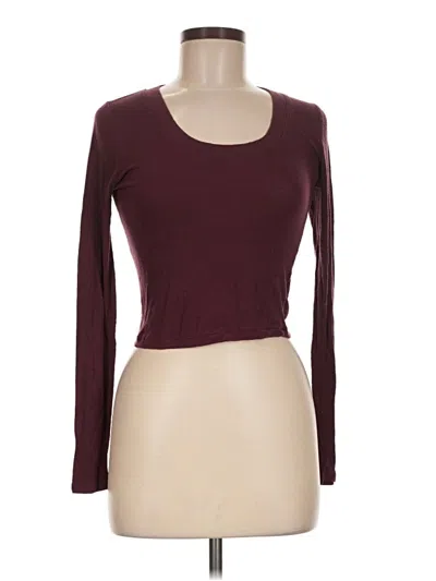 Pre-owned Brandy Melville Cardigan Sweater In Burgundy
