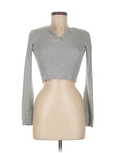 Pre-owned Brandy Melville Cardigan Sweater In Gray