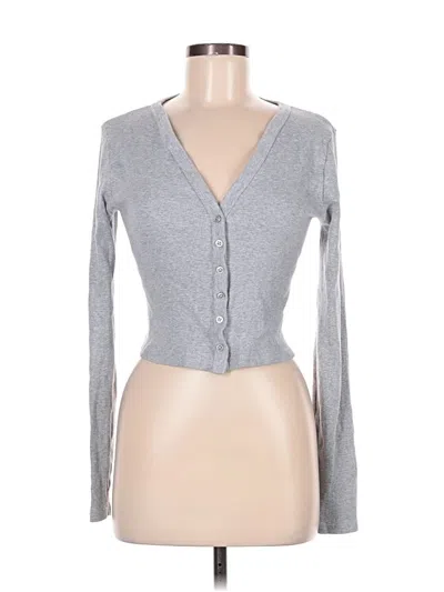 Pre-owned Brandy Melville Cardigan Sweater In Gray