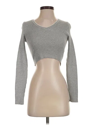 Pre-owned Brandy Melville Cardigan Sweater In Gray