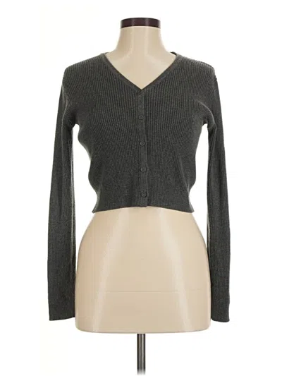 Pre-owned Brandy Melville Cardigan Sweater In Gray