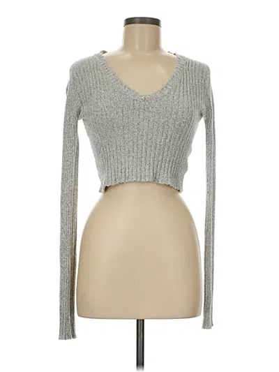 Pre-owned Brandy Melville Cardigan Sweater In Gray